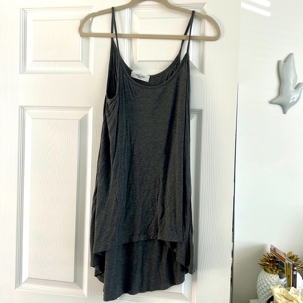 Grey long tank top